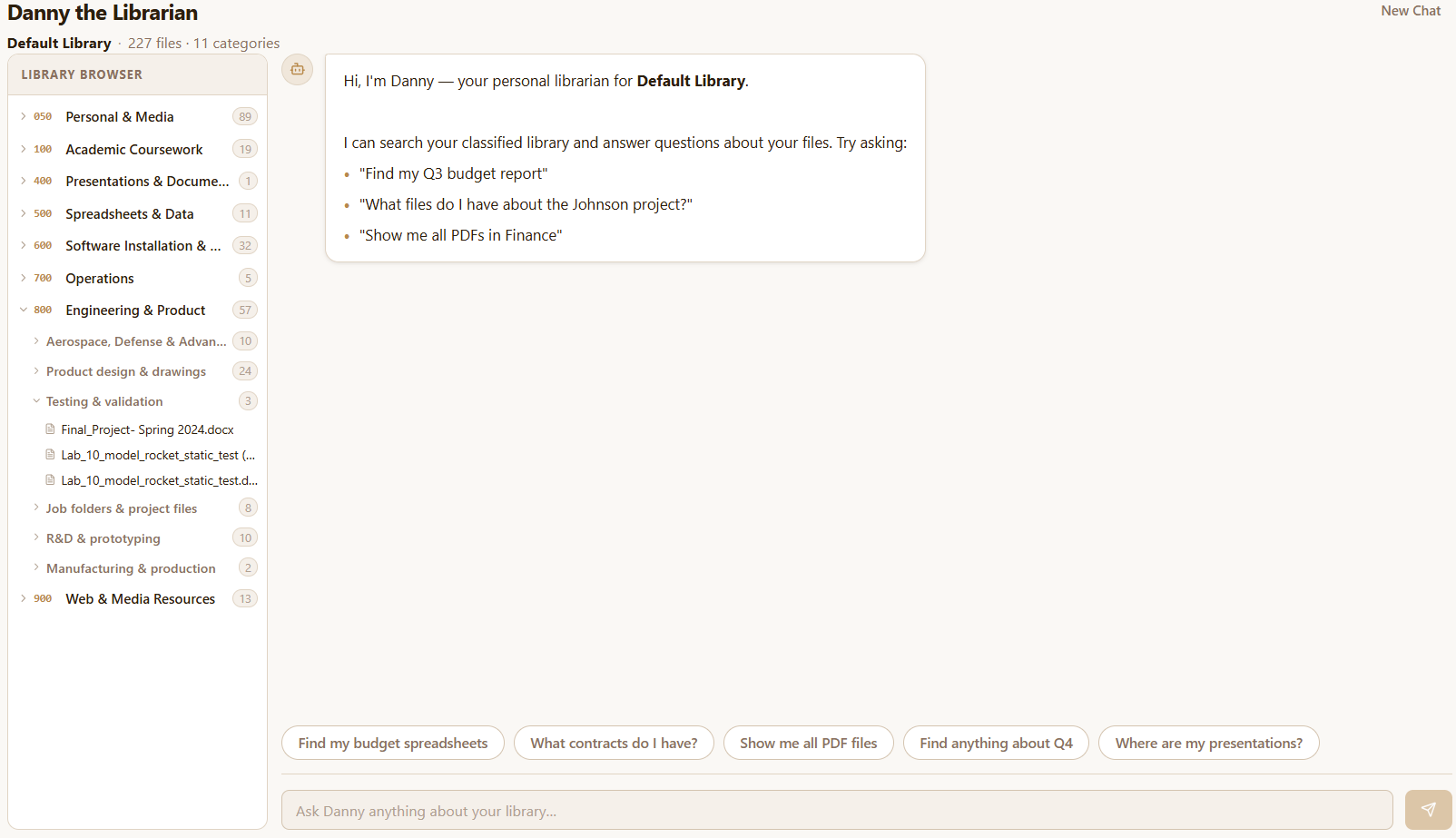Librariness Danny AI assistant